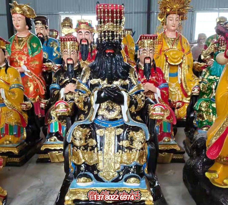 玻璃鋼彩繪龍王雕塑，傳承古老文化