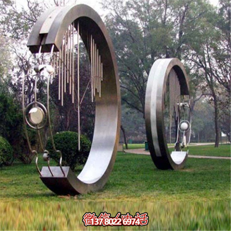 不銹鋼圓環創意雕塑，點亮園林景觀裝飾