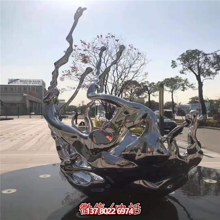 創意不銹鋼浪花雕塑，美化你的戶外廣場