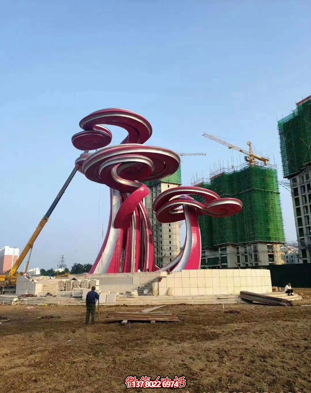 玻璃鋼祥云彩繪雕塑，個(gè)性創(chuàng)意景區(qū)裝飾