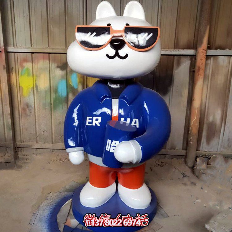 藝術玻璃鋼彩繪動物雕塑——讓商場、網店、紅店變身藝術館