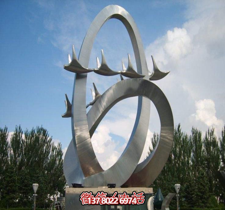 城市標志不銹鋼創(chuàng)意現代大雁雕塑