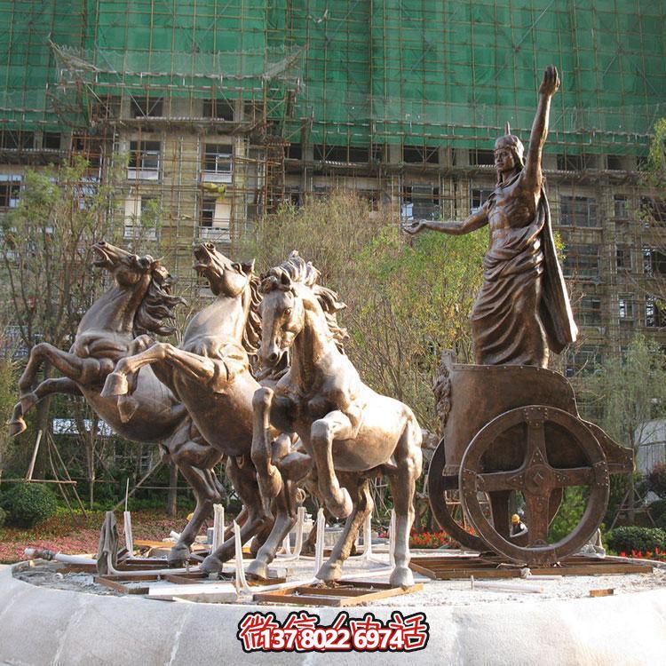 玻璃鋼太陽(yáng)神阿波羅戰(zhàn)車(chē)廣場(chǎng)步行街景區(qū)雕塑